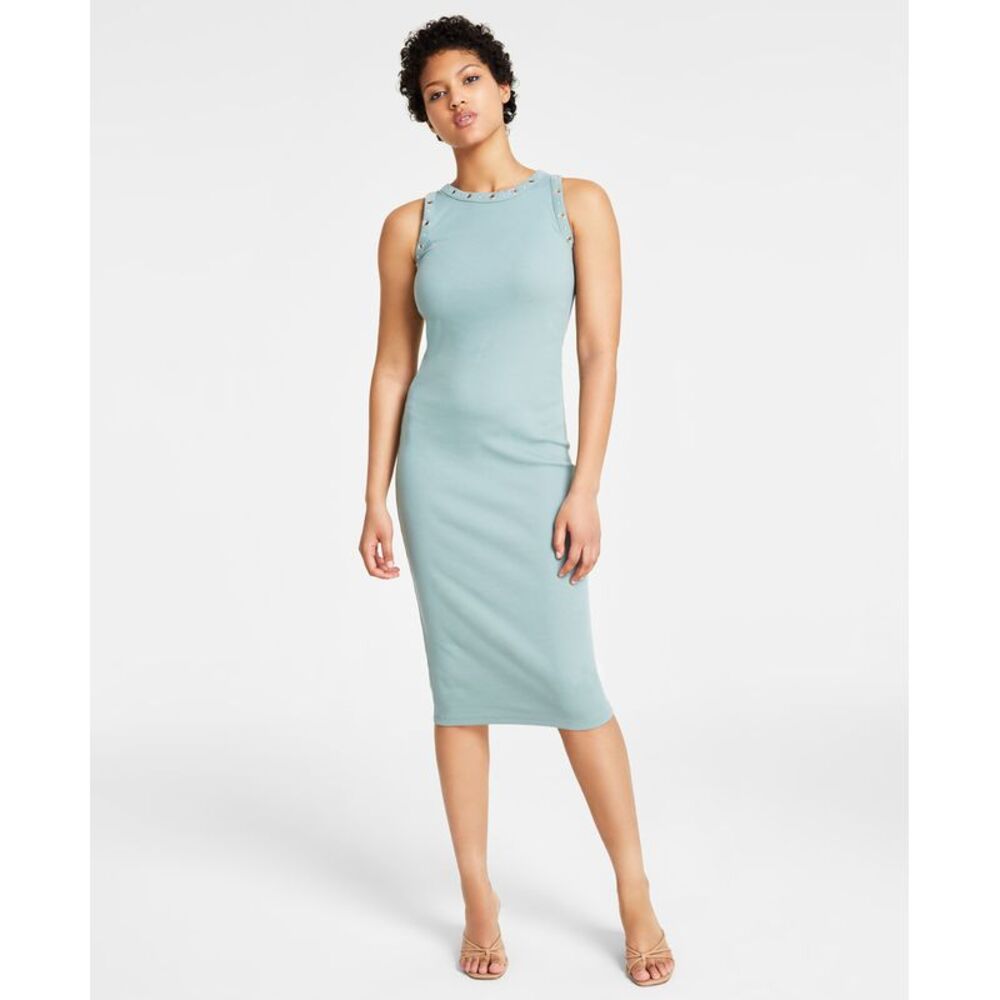 Bar III Women's Grommet-Trim Midi Dress